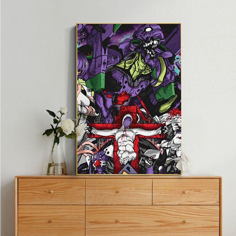 Evangelion Anime Classic Vintage Decoracion Painting Wall Art