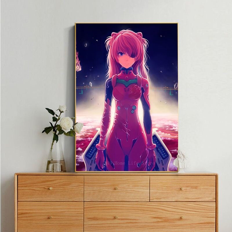 Asuka Langley Soryu Evangelion  Classic Vintage Wall Art