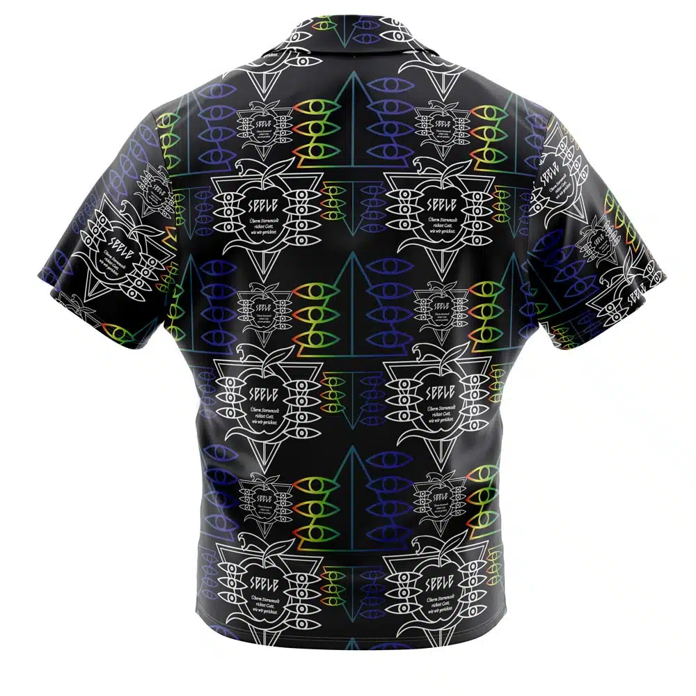 seele Button Up Hawaiian Shirt back - Neon Genesis Evangelion UK Store